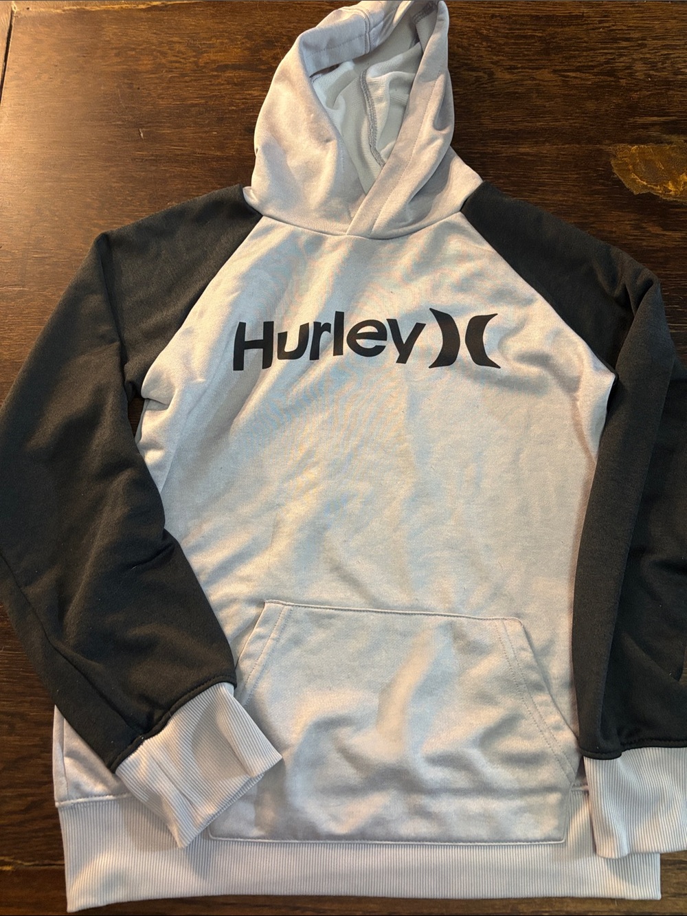Hurley Two-Tone Gray and Black Crewneck Hoodie